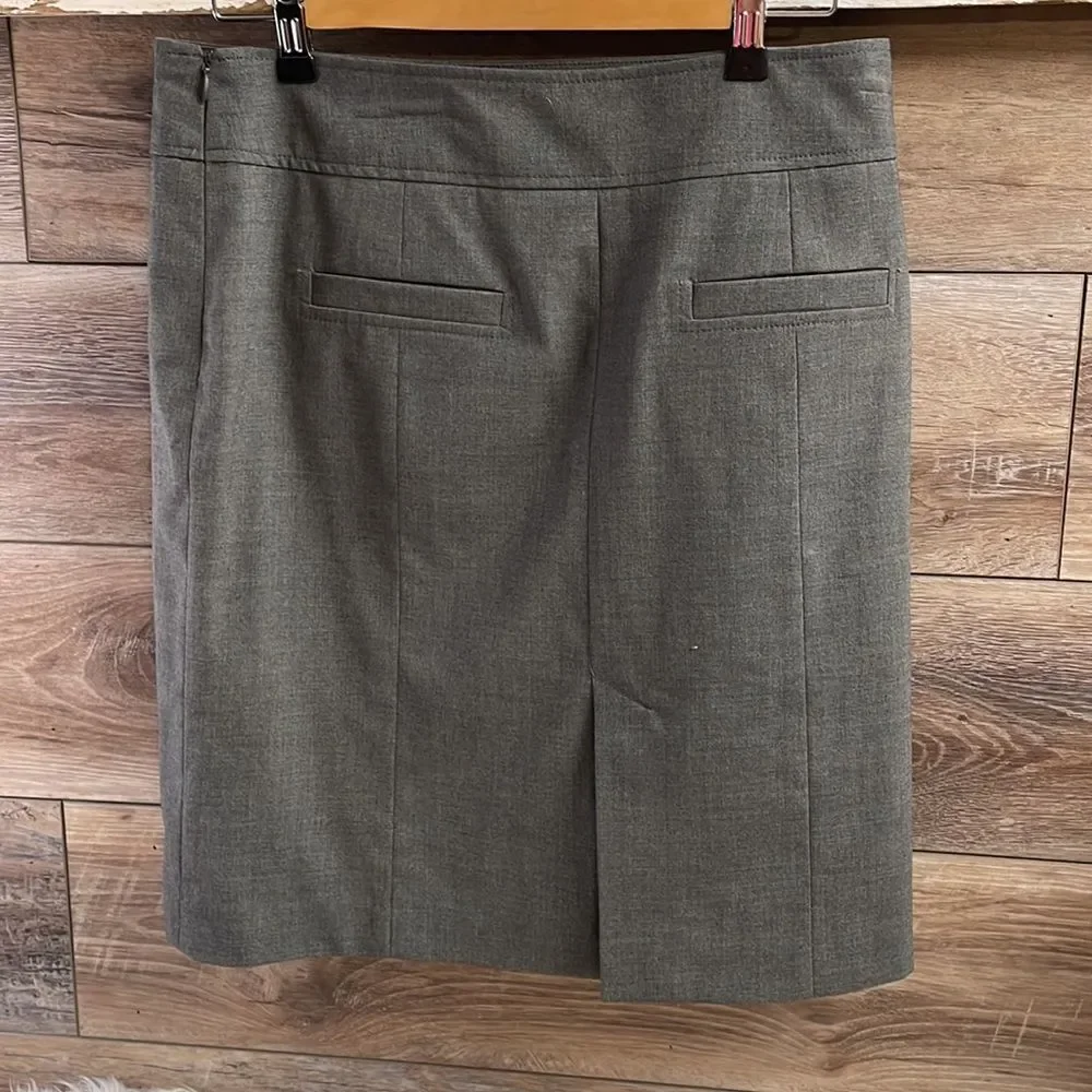 Nue Options Women’s Straight Pencil Skirt Side Zip Back Pockets Gray Size 10P